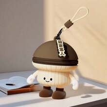 1pc Cute 3D Carrot And Radish-Shaped Storage Bag - Reusable Mini Earphones, Coin, Key Holder With Expressive Eyes And Cheeks - Durable And Portable Organizer, Money Bag, Keychain, Adorable Accessories, Vegetable Design, Lightweight Small Bag, Soft Material, Small Wallet, Perfect For Electronics Users, - Multicolor - View 13