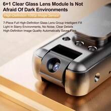 1pc 1080P Full HD Mini Invisible Body Camera, Supporting 2.4G WIFI Connection, Portable Handheld Camera, Wearable Sports Camera, 180-Degree Rotating Lens, Motion Detection Function, USB Charging, Night Vision Function, Suitable For Outdoor, Office, Driving And Law Enforcement Records, Is An Excellent Choice For Festivals And Birthday Gifts.