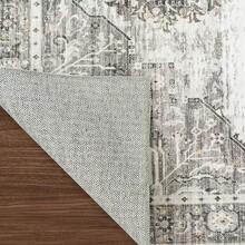 9x12 Area Rugs Living Room - Large Boho Stain-Resistant Rugs With Non-Slip Backing, Vintage Design Bedroom, Beige/Brown, Home Decor Floor - Grey - View 5