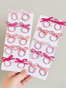 10个/包迷你蝴蝶发圈，适合女孩，适合细软发质，弹性好，可爱公主风，日常百搭，简约可爱，Kidvery