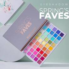 beauty glazed 45色眼影盘，彩虹哑光和珠光眼影套装，亮泽蜜粉，舞台妆 - 彩色 - 查看 3