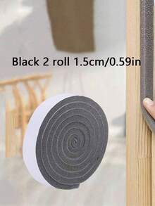 1/2/3Rolls Door Window Sealing Strips Self-Adhesive Insulation Foam Tape Sponge Door Gap Soundproof And Dustproof Windproof Plastic Steel Window Self Adhesive Type Sound-Proof Door Window Foam Noise Insulation Excluder - Multicolor - View 15