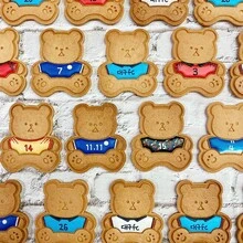 1pc, Happy Birthday Cake Biscuit Mold - Bear Flower Frostbite 3D Pressing Home Creative Baking Mold - Multicolor - View 3