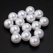 10-1000颗/包 ABS仿珍珠珠,多种尺寸可选,优雅白色,用途广泛,适用于DIY珠宝制作,可用于制作手链、项链、吊坠、饰品等。 - 珍珠白色 - 查看 12