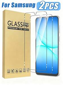 2pcs Compatible With Samsung Galaxy A17 5G Screen Protector, Tempered Glass Material, Super Durable, 9H Hardness Anti-Shattering, Bubble-Free, Compatible With Galaxy A16 Screen Protector, Suitable For Phone Cases - Clear - View 35