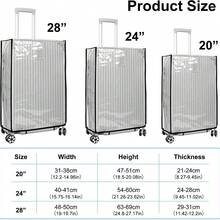3件装行李箱保护套透明加厚耐磨防水拉杆箱罩旅行箱套子 - 多 - 查看 10