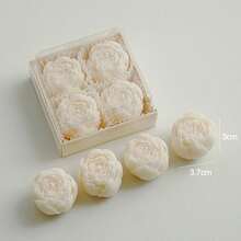 Stylish Flower-Shaped Rose Scented Candles, Handmade Soy Wax Candles, Gift Sets For Women, For Valentine's Day Gifts, Wedding Decorations, Birthday, Home/Spa/Decor/Dinner/Banquet/Party, Funny Gift, Christmas Decorations Home, Candle Set Gift, Personalised Gifts, Candle Making Kit, Home & Living, Hen Party Gifts, New Year, Easter, Candle Set - (1 Box, 4 Pieces)