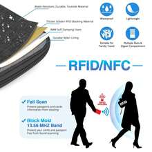 Passport Holder Family, Women RFID Blocking Passport Wallet, Travel Essentials Premium Wallets, Waterproof Passport Holders Bag For Men Traveling, Travel Document Organizer Credit Cards Case - màu đen - Xem 3