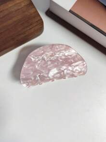 6个/1个大理石纹波浪图案发爪，亚克力半圆形发夹，盘发发爪，女士发饰，大号发夹，日常、休闲、万圣节装扮时尚发夹 - 彩色 - 查看 11