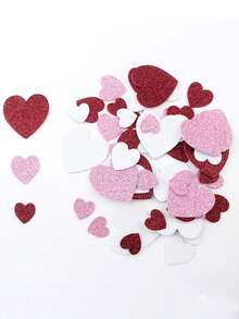 120/60pcs Heart-Shaped Self-Adhesive Stickers, Colorful Glitter Heart Stickers, Suitable For Valentine's Day Handmade Materials, DIY Cards, Box Sealing Stickers, Commercial Product Packaging Sealing Stickers, Gift Box Decoration Bag Packaging Labels - Multicolor - View 8