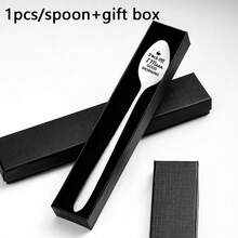 1 Stück 190X28mm "Ich meine guten Morgen" gravierter Edelstahlbesteckvorschlaghammer, lustiges Löffel Geschenk ideal für Männer Frauen Freunde Geburtstag Weihnachten, Schulmaterial - Silber - Übersicht 11