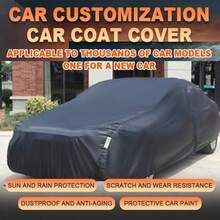 Car Sunscreen, Thermal Insulation, Dustproof Scratch Protection Cover, 190T Oxford Cloth Car Cover, Rain Proof, Snow Proof, Frost Proof, Sunscreen Outdoor Car Cover, All Weather Car Cover - Waterproof, UV Proof, Durable Polyurethane Coated Fabric Car Cover, SUV Off Road Pickup Four Season Universal Protective Cover - A - View 2