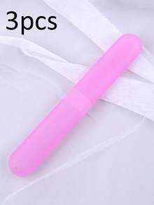 1/3/5pcs Toothbrush Case, Mixed Portable Toothbrush Set, Toothbrush Storage Box, Hygiene Care, Outdoor Supplies, Random Color, Suitable For Travel, Toothbrush Case, Travel Hiking Camping Protective Cover, Suitable For Outdoor Travel And Home Bathroom Storage Accessories, Home Small Tools, School Supplies - Multicolor - View 14