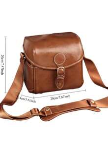 Vintage Camera Bag | Durable Large Capacity Mirrorless Camera Bag For Photography Enthusiasts, Suitable For Konica, Canon, CCD, Cameras, PU Leather Retro Shoulder Bag, Multi-Functional Compartments And Protective Lining, Applicable For Street Photography, Daily Use, Outdoor Shooting And More Scenarios Charger Case Charger Bag Packing Cubes For Women For Men Digital Bag - Multicolor - View 11