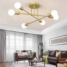 Modern Minimalist Branch Chandelier, Nordic Style Living Room Lamp, Large Hall Main Light, American Country Industrial Bedroom Dining Room Lighting Fixture - Multicolor - View 3