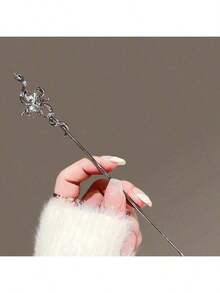 1pc Women Moonstone Snake Hair Clip, Modern Chinese Style Snake Hairpin, High-End Bun Accessory, Suitable For Daily Wear, Autumn/Winter Snowflake Hair Styling Pins Hair Bun Maker Bun Hair Piece,Hair Claws - 多色-1 - 查看 5