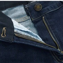 Skechers Women's New Straight Leg Jeans, Versatile & Flared - Denim Dark Blue - View 5