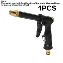 1 Súng nước nhựa áp suất cao, Vòi phun nước di động có thể điều chỉnh với khả năng tăng áp suất mạnh mẽ, Dụng cụ vệ sinh đa năng dùng để rửa xe, lau sàn và tắm cho thú cưng, Thích hợp sử dụng trong nhà và ngoài trời, Phụ kiện vệ sinh ô tô và nhà cửa bền bỉ - Nhiều màu - Xem 14