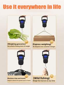 ميزان حقائب سفر 50 كجم، ميزان معلق محمول عالي الدقة، شاشة LCD رقمية عالية الوضوح، تبديل وحدات متعددة، مناسب لموازين البريد، الموازين المعلقة الصناعية، الموازين الإلكترونية، موازين الصيد، الموازين الإلكترونية المحمولة، تعمل بالبطارية (البطاريات غير مشمولة) - متعدد الألوان - مشاهدة 10