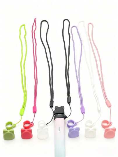 1pc Cute Rabbit Dust Cover + Minimalist Lanyard / E-Cigarette Anti-Lost, Anti-Dust, Decorative Use / E-Cigarette Anti-Lost And Anti-Dust Lanyard / Universal Type / Fashion Accessory For E-Cigarette / Suitable For Small E-Cigarettes