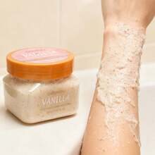 DOU KOU DOUKOU Vanilla Body Scrub, Sea Salt Physical Exfoliating Body Scrub, With Collagen, Caffeine, Hyaluronic, Retinol,Niacinamide, Shea Sugar Exfoliating Hydrating, Gentle Skincare Birthday, Valentines Day Gift, Christmas Stuffers, New Years Gift, 7.05oz - Vanilla - View 4
