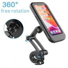Support. Super Stable Handlebar Phone Holder: Automatic Clamping, Compatible With Various Handlebar Diameters, Does Not Wobble During Long Rides. - 黑色 - 查看 5