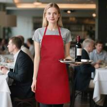 NLUS 2 Pack Kitchen Aprons With 2 Pockets For Women Men, Chef Aprons For BaFKing BBQ CooFKing, Red,ChiliRed - 辣椒紅 - 查看 7