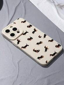 Fashionable Fashionable & Unique Christmas Dachshund Pattern Soft Phone Case, Compatible With IPhone 17/17 Pro/17 Pro Max/16/16Pro/16Plus/15/15ProMax/15Pro/11/12/13/14ProMax/12Mini/13Mini/11Pro/11ProMax/12Pro/12ProMax/13Pro/13ProMax/14Pro/14ProMax, & CreativeFOR-YOUR-BELOVED-PHONEChristmas Gifts - Kiểu 2 (1 chiếc) - Xem 4