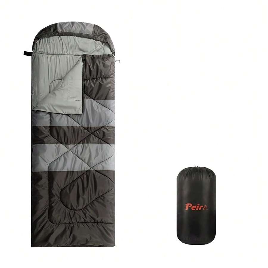 Sleeping Bags, Camping Sleeping Bag For Adults, 3 Season Warm & Cool Weather, Lightweight Waterproof Sleeping Bags For Indoor Outdoor Camping Traveling BackpacFKing, Pink/Blue/Black,5.3lb/Black - 5.3磅/黑色 - 查看 1