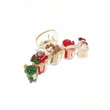 1PC Christmas Snowman Hair Clip For Women Cute Resin Back Clip Design Lightweight Durable Plastic Hair Accessory Festive Holiday Party Hair Claw Gift For Her - Christmas Hair Clip - View 3