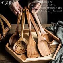 7-In-1 Premium Quality Natural Boxwood Cooking Utensils Set - Spatula, Rice Sieve, Soup Ladle, Strainer Spoon, Cooking Spoon, Shovel, Suitable For Kitchen, Christmas Gift - Random - View 8