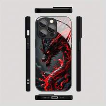 Funda de Teléfono de Vidrio Templado con Patrón de Grifo de Llama Roja Premium, Adecuada para iPhone 17agua, iPhone1716,15,14,13,12/iPhone16,.15,14,13,12Plus/iPhone17, 16,15,14,13,12Pro/iPhone17, 16,15,14,13,12ProMax/paraiPhone11/11 ProMax, paraiPhonex/xs/xr/xs.max,paraiPhone7/8/,7Más/8Además, es unisex, lindo, versátil y de moda, con más de 15 modelos disponibles. - Colores mixtos - Ver 7