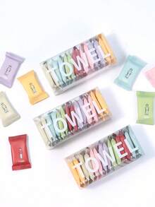 7/14pcs Portable Compressed Washcloth Set - Thick, Dual-Use For Wet & Dry Cleansing, Ideal For Travel