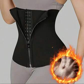 Women's Neoprene & Sweating Waist Belt - Abdominal Compression With & Zipper Closure, Elegant Design For Workout & Casual Wear, Hand Washable, Shapewear, Durable Compression Fabric