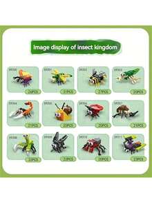 1pc Insect & Animal Building Blocks Toys, Indoor Tabletop Decoration, Party Favor, Christmas/Birthday Gift Room Decoration - Multicolor - View 4