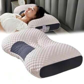 Almohada ajustable para dormir de lado, suave como el plumón, gran almohada esponjosa blanca para dormir de lado, boca arriba y boca abajo