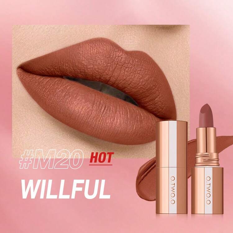 O.TWO.O Batom Matte 24 Horas: Longa Duração, À Prova d'Água, Testado por Dermatologista - Disponível em Tons de Rosa, Roxo e Vermelho - Multicolorido - Visão 19