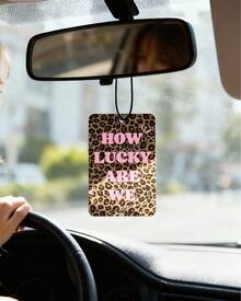 5Pcs Leopard Car Air Fresheners Car Interior Accessories Hanging Scents Anime Freshener Automotive Room Decor For Women Teen Girls Gift - 豹 - 查看 2