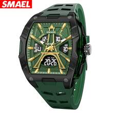 SMAEL Fashion Men's Hollow Dial Watch With Alarm/Chronograph/Date/Seconds/Luminous Multi-Function, Digital Pointer Dual Display, Silicone Strap Quartz Electronic Watch - one-size - View 14