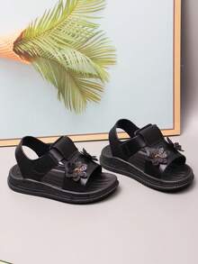 Infant Buckle Detail Casual Comfortable Sandals - Black - View 3