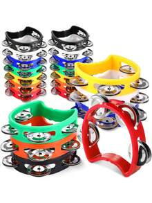 Crescent Shape Music Handdrum, Festival Party Atmosphere Game Mini Handheld Strike Drum (6 Colors) - Multicolor - View 1