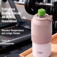 TYESO 900-1000/350-680 Ml Thermal Bottle, Available In Two Sizes. Keeps Drinks Cool Inside, Maintaining The Temperature Of Hot Or Cold Beverages For Up To 24 Hours. Ideal For Physical Activities, Sports, Work, School, Birthday Gifts, And Christmas Presents. - 隨機的 - 查看 8