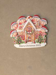 Custom Christmas Ornaments With Name, Personalized Christmas Tree Decorations, Customized 2-6 Names Ornaments, Customizable Text Christmas Decorations, Diy Ornaments, Christmas, Indoor, Outdoor, Garden, Christmas Hat Figurine Pendant, Christmas Tree Ornaments, Room Decor, Boys, Girls, Mom, Dad, Kids,Christmas Gift Supplies - Style a - View 12