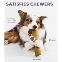 Dogwood Durable Dog Chew T.Oy, Large - Long Lasting Chew Stick Made With Real Wood - USA Made, L Christmas Decor, Holiday Decor,  Christmas Tree Ornaments,  Winter Holiday Decor, Christmas Gifts,New Year Gifts,New Year Decorations - Cây sơn thù du (Nâu) - Xem 4