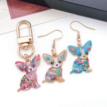 吉娃娃吊坠，5/10 件装热销合金珐琅狗吊坠，可用于 DIY 项链和手链。 - 均碼 - 查看 6