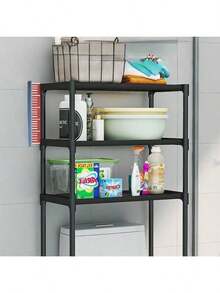 A No-Drill Bathroom/Bathroom Washing Machine/Toilet Shelf For Storage.