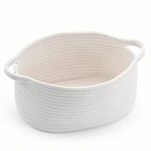 1 Cute Woven Storage Basket With Handle, Suitable For Gift Giving, Storage Decoration Organizer Toy Storage Basket - Nhiều màu - Xem 9