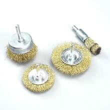 1pc Rotary Tool Brass Wire Brush Set, Flat Brush, Bowl Brush, End Brush, Polishing Tool - Multicolor - View 9