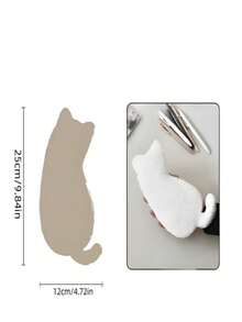 1pc Cute Cat Plush Pencil Case, Large Capacity, Creative Stationery Storage Bag, Gift, Doll Pencil Pouch