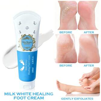 1/2支装足霜，深层滋润，防止皲裂，软化粗糙足部肌肤，全天候保湿，滋养干燥皲裂的足部肌肤，令肌肤光滑柔嫩。富含椰子油、水杨酸、蜂蜜等多种成分，温和不刺激，适合所有肤质，秋冬季足部护理，日常及旅行必备。